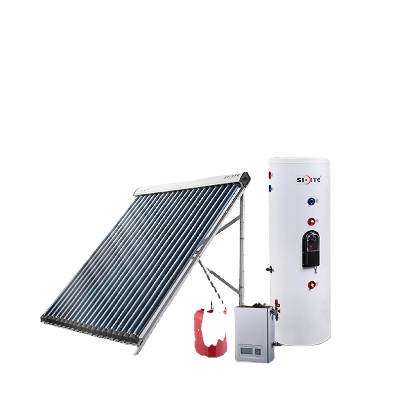 Split Solar Water Tank With Single Copper Coil And Heat Pipe Solar Collector Solar Working 8715