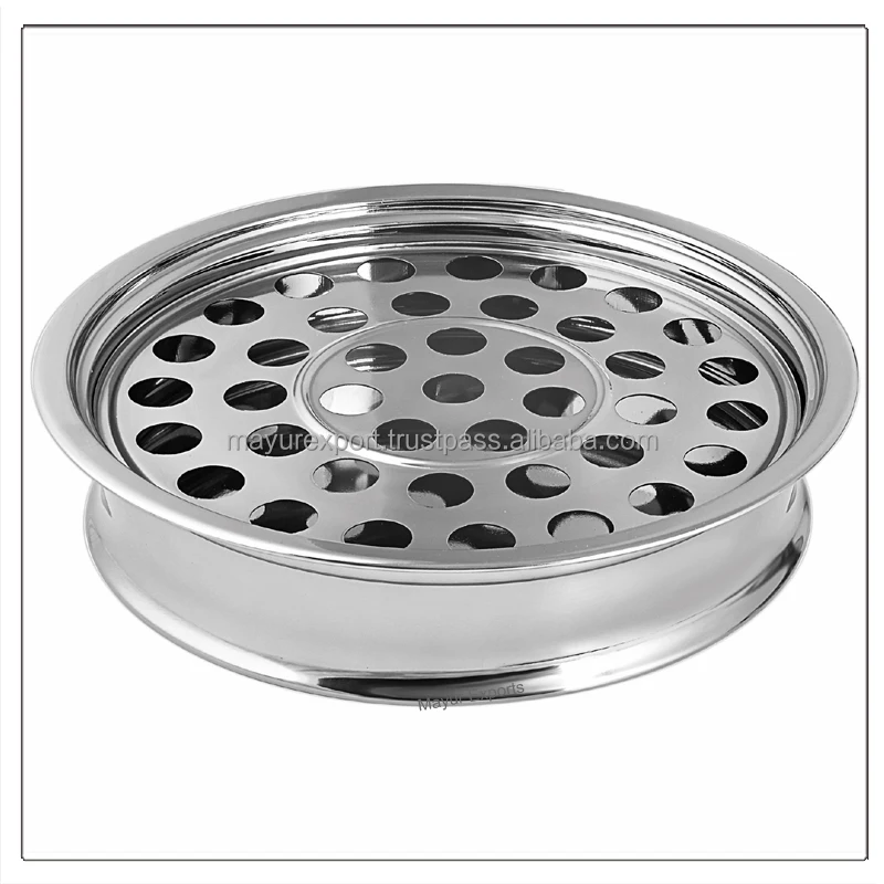 Eco-Friendly Sustainable Recyclable Durable Stainless Steel Holy Communion Set 2 Wine Serving Trays Covers Bread Plate Mirror