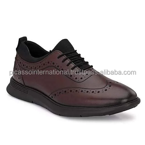 Huge Sale on Best Quality Hot Selling Casual Wear Oxford Trendy Office Business Full Grain Genuine Leather Shoes for Men