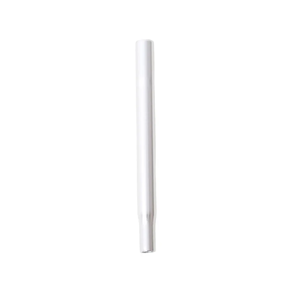 Aluminum Alloy 27.2x300mm Silver Adjustable Lightweight Durable Bicycle Seat Post Scale Line Turned Head for Mountain Bike Road
