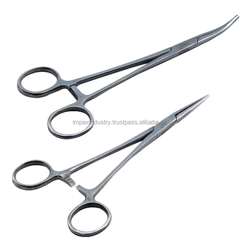 Economical Artery Forceps 1418cm Straight Curved Surgical Hemostatic