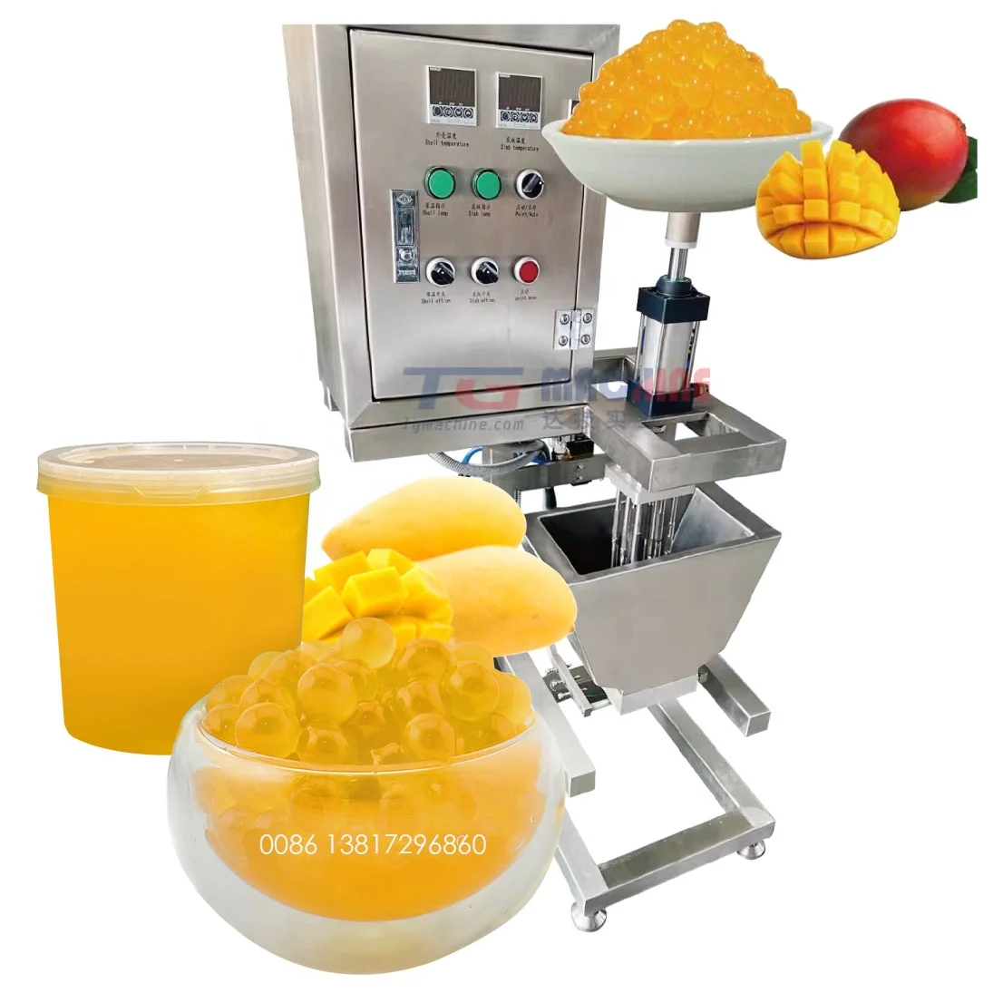 Bursting Popping Boba Machine Konjac Jelly Pearl Machine Semi-automatic Popping Boba Fruit Juice Ball Making Machine