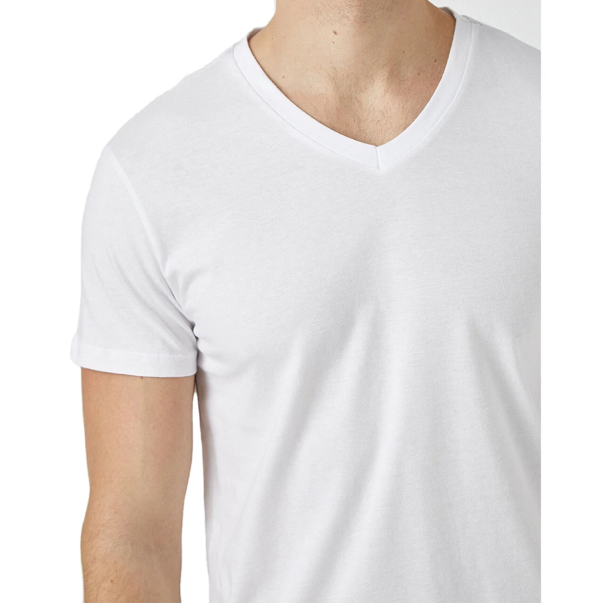 Cotton Plus Size V-neck Men's T-shirt 
