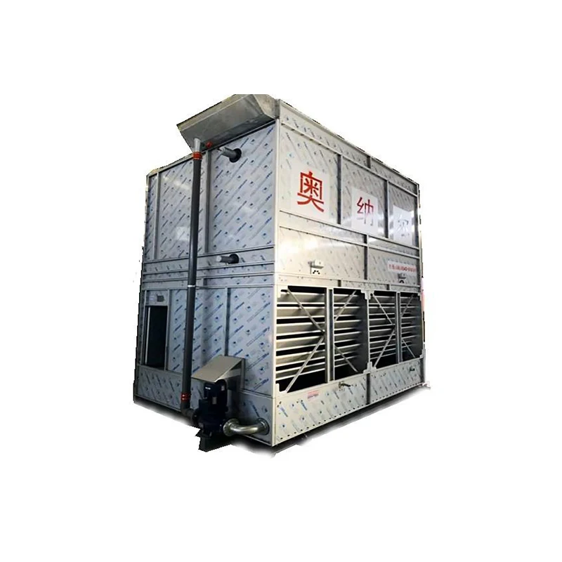 Evaporative condensers for industrial refrigeration and meat processing plants