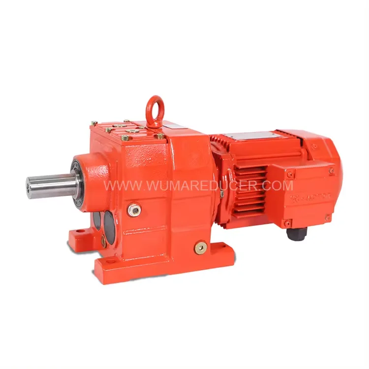 Helical Gearbox 12v DC Motor Speed Increase Hollow Inline Foot Mounted Helical Gearbox