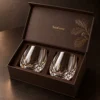 Dark chestnut with engraved oak art and antique brass foil