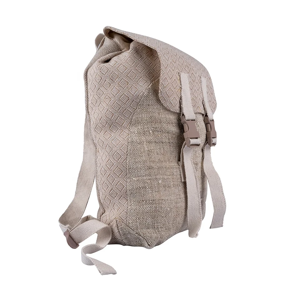 Eco-Friendly Unisex Day Backpack Sustainable Organic Hemp  display picture 2