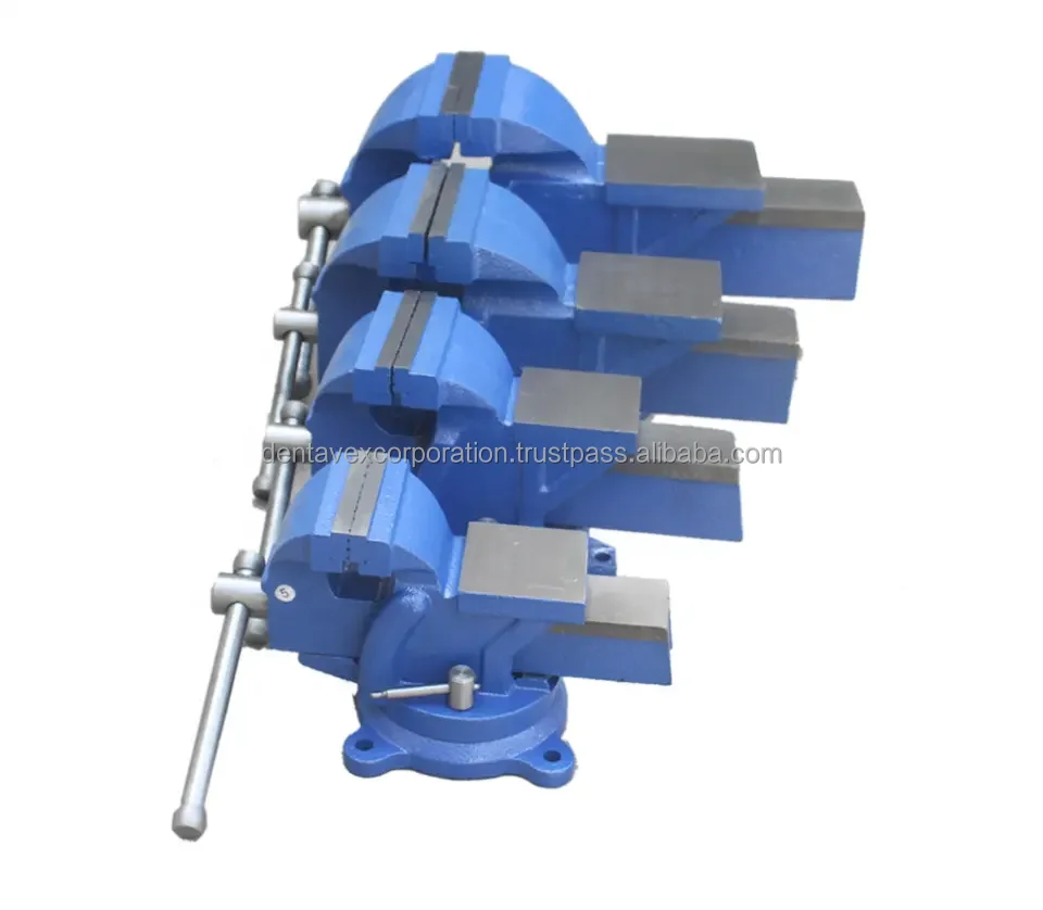Heavy Duty Bench Vise,360 Degree Swivel Base With Anvil Rotary