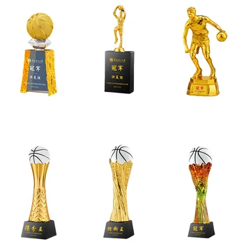 Personalized Champion Competition Trophy Ball Basketball Size Trophies K9 Crystal Award Glass Award Cup