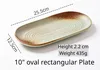 10" oval rectangular Plate