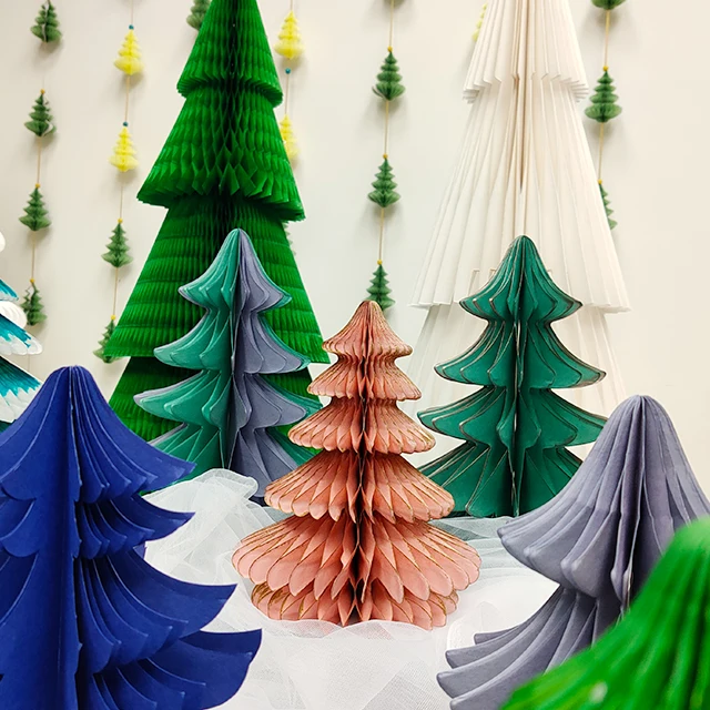 22cm Collapsible Christmas Tree Paper Honeycomb CE-8P053