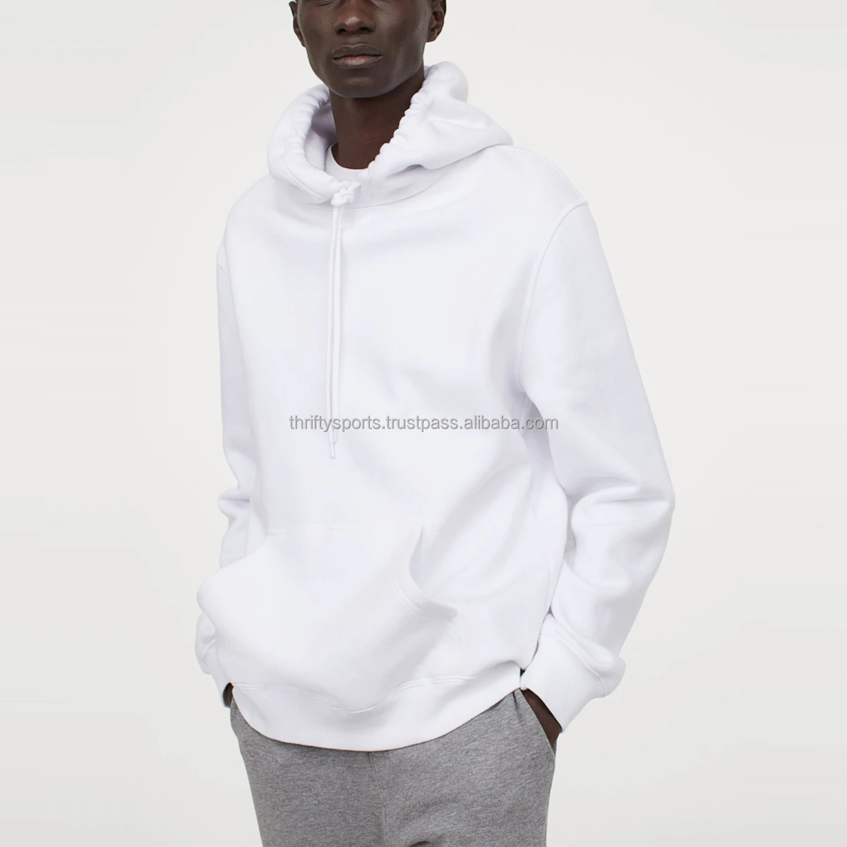 Hot Plain White Hoodies For Men Wholesale Pullover Blank High Quality