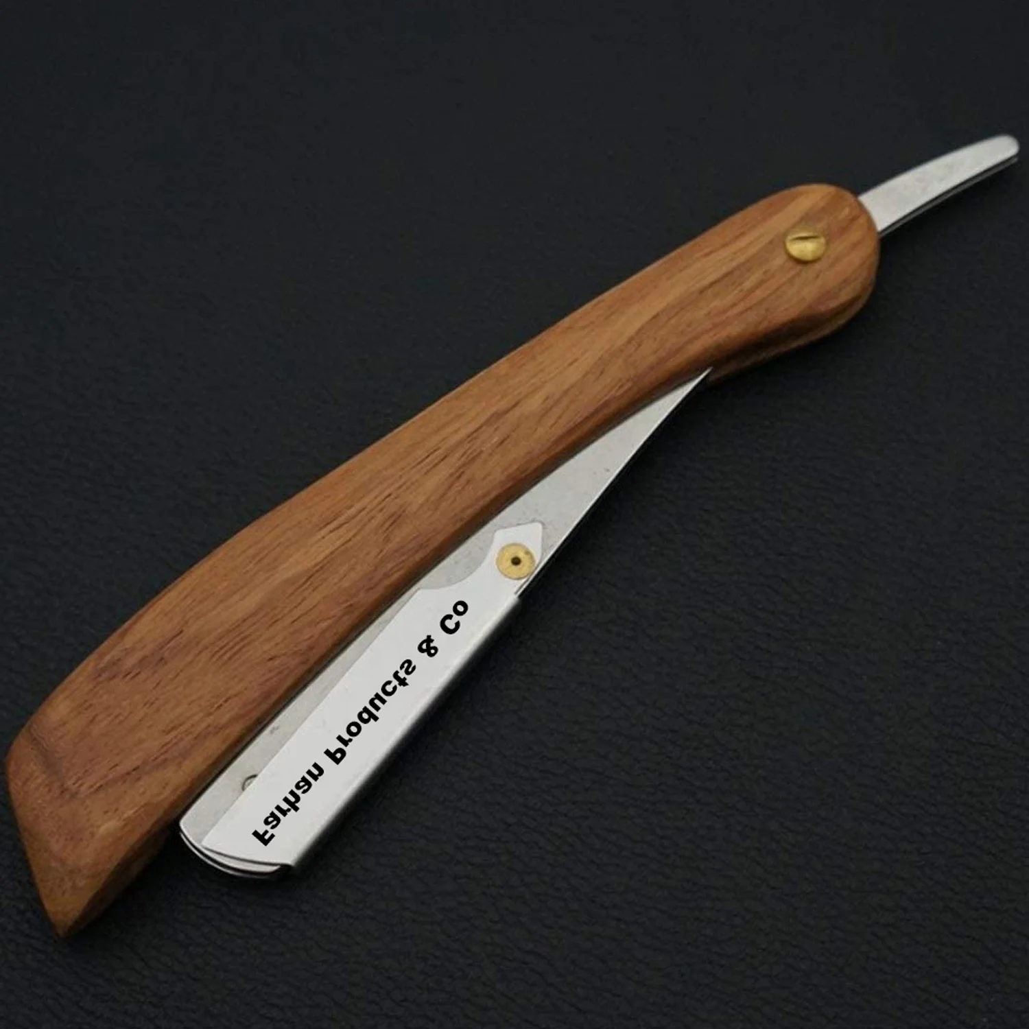 Folding Blade Razor Beard Shaving Tools Private Custom Logo Plating Gold Professional Facial Straight Barber Razor