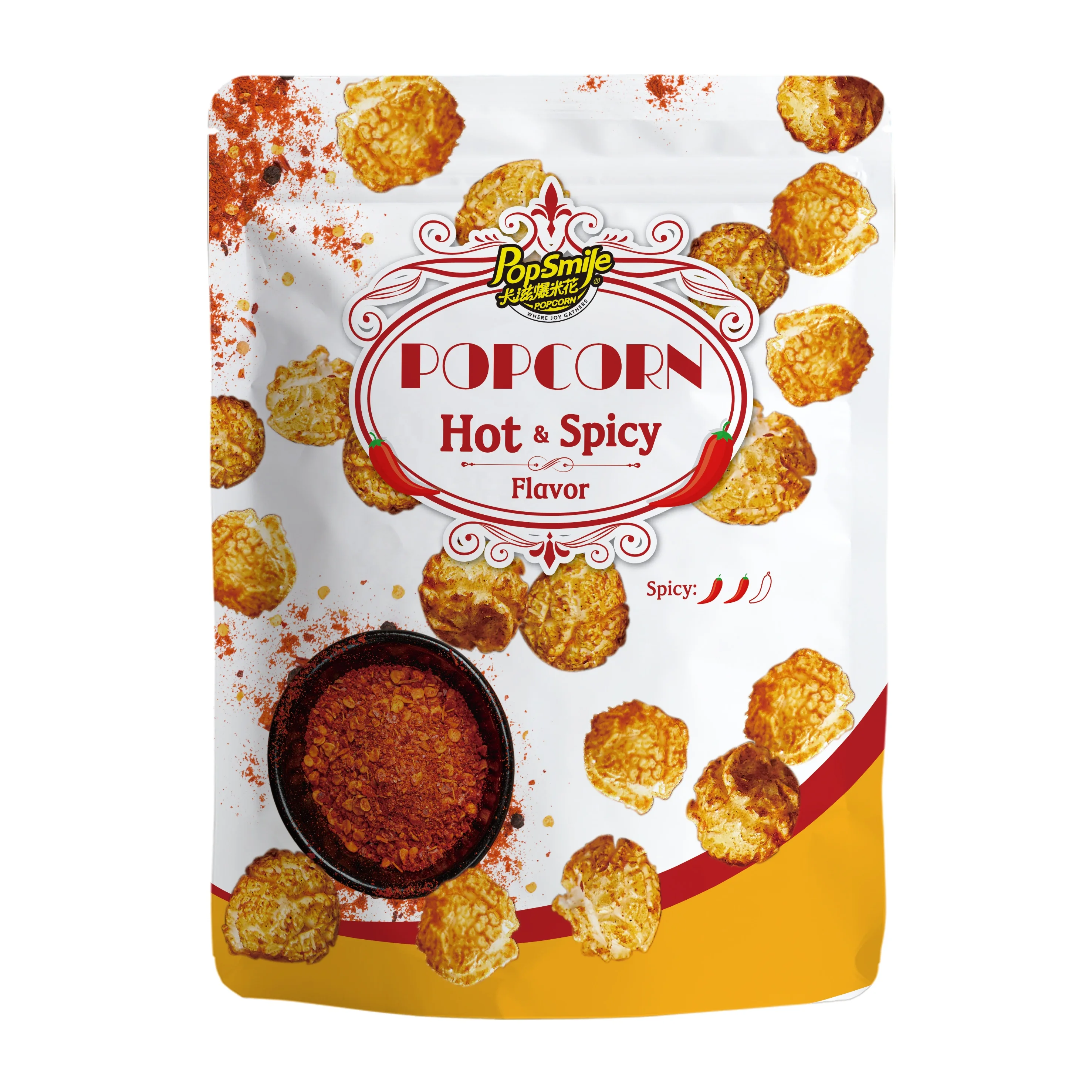 Hot Snack Food Popcorn Hot and Spicy Flavor 150g