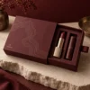 Oxblood with ivory contour art