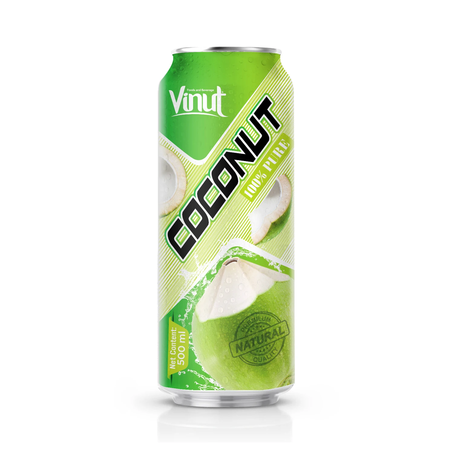 100% Young Coconut Water With Pulp in Glass Bottle 290ml From Thailand