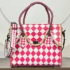 White & Pink Checkered
