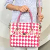 White & Pink Checkered