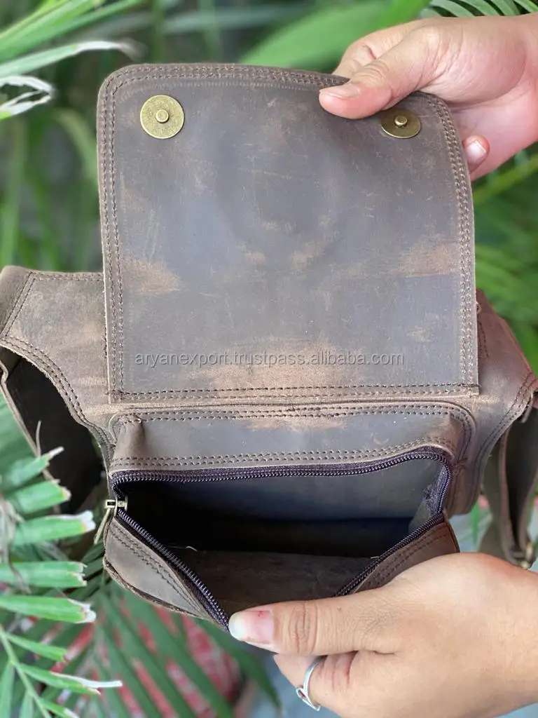 New Classic Handmade Real Genuine Leather Waist Bag With Adjustable