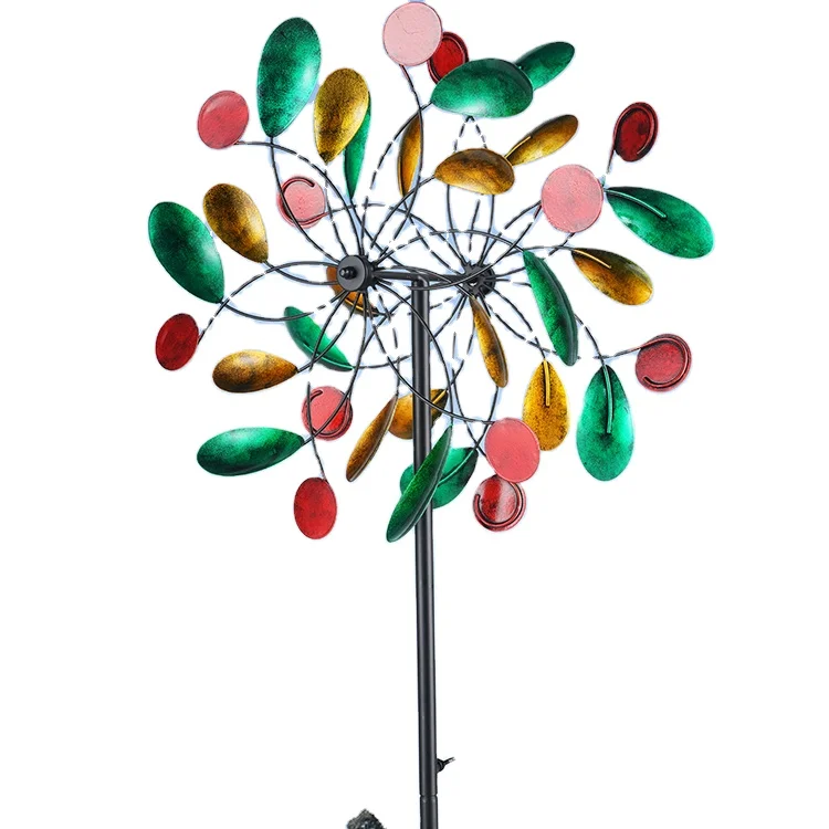 Colorful Kinetic Large  Wind Spinner Outdoor Metal Windmills 