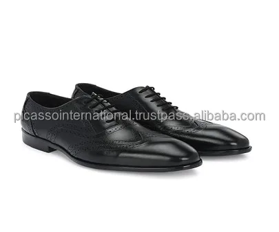 High Quality Men's Dress Shoes Full Grain Black Antique Italian Leather Customized Logo Casual Formal Office Party Wear EVA