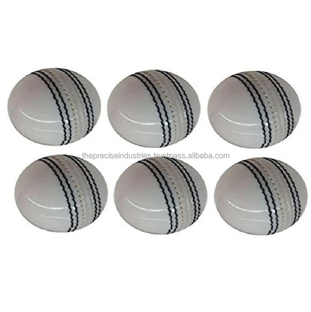 Cricket Bat Hard Ball Batting Training Match Sports Balls Leather Made Red Color Plain Wholesale
