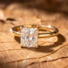 Gold Plated Princess Solitaire Ring