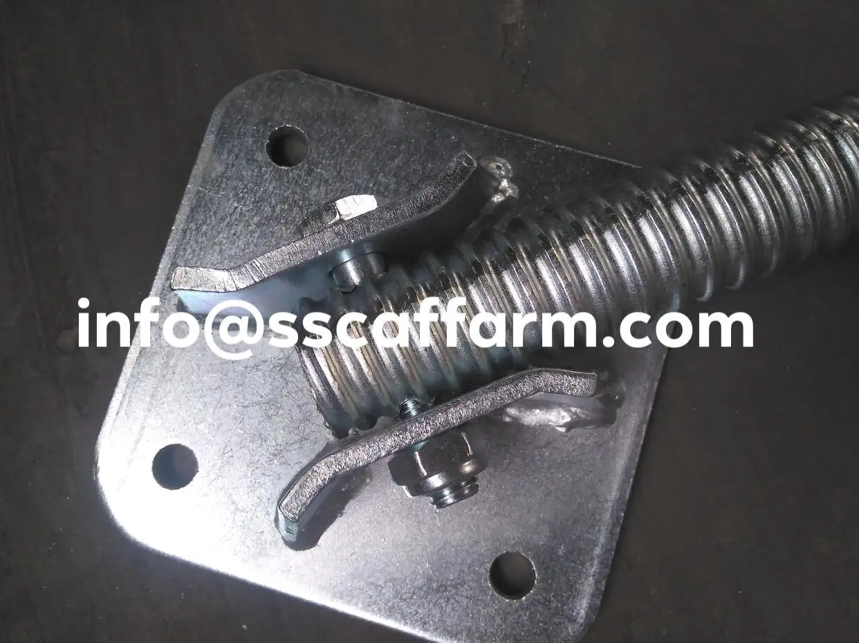 Modern Design Adjustable Screw Jack Galvanized Steel Scaffolding with Swivel Base Plate