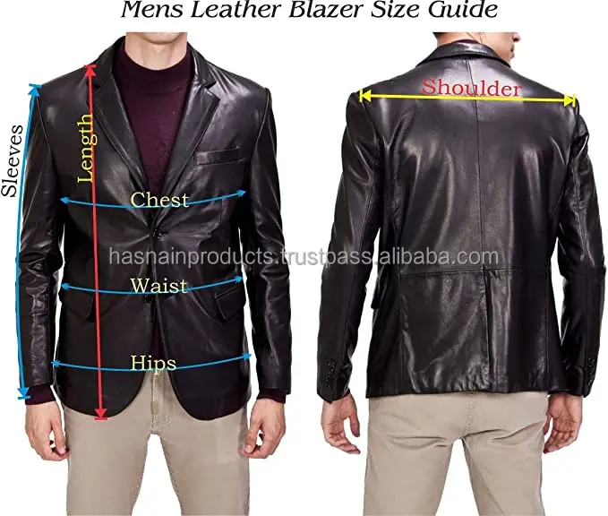 Customized Men Fashion Genuine Leather Blazer For Men 2 Button Sheep ...