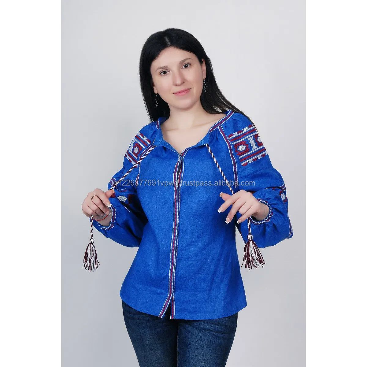 Custom Ukrainian Dress 2022 Elegant Shirts 100 Linen Blouses For Women