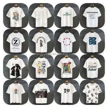 Wholesale Custom Your Brand Logo 100% Cotton Blank Men stock T Shirt Plain Casual Men's T-shirts