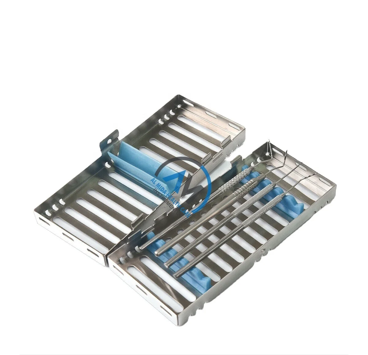 DENTAL STERILIZATION CASSETTE RACK TRAY BOX for 5 LAB INSTRUMENTS