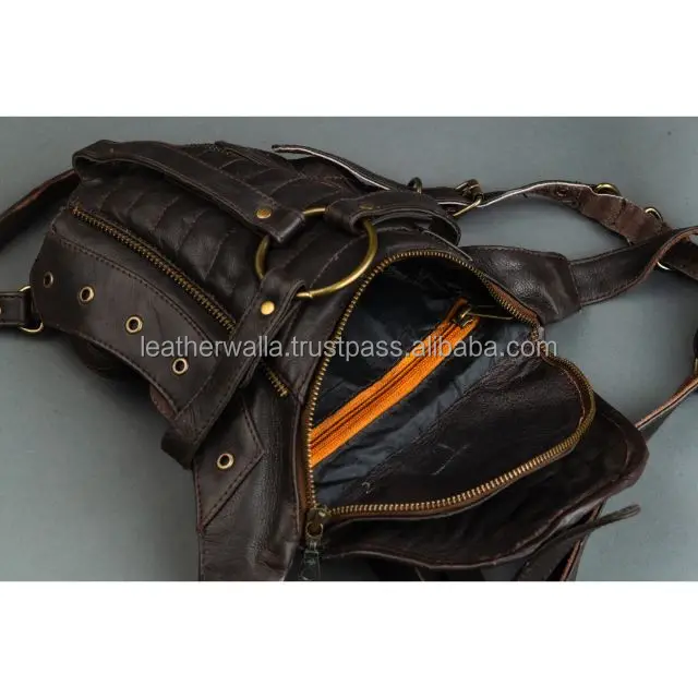 Lw Top Leather Handmade High Quality Leather Waist Pack Fanny Pack Hip