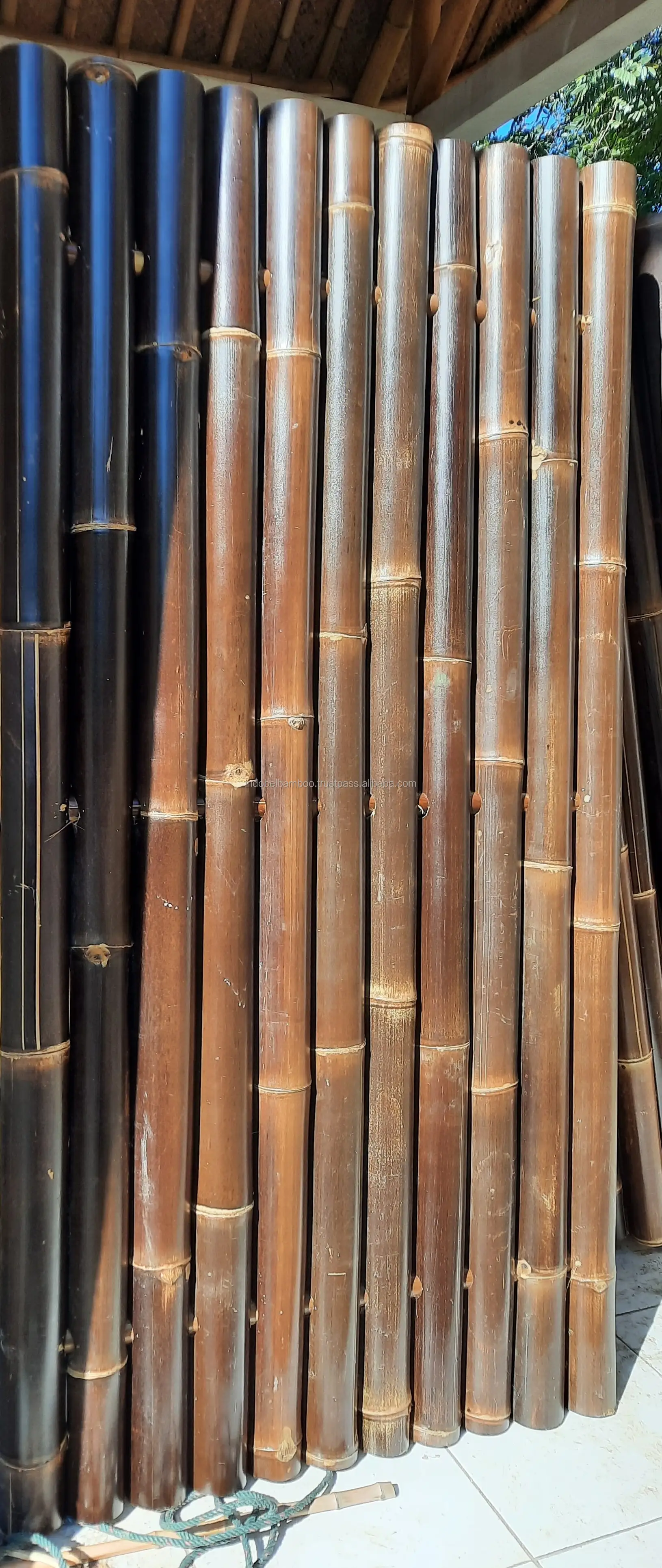 200x100cm Black Bamboo Fence Full Round High Quality - Buy Bamboo Fence ...