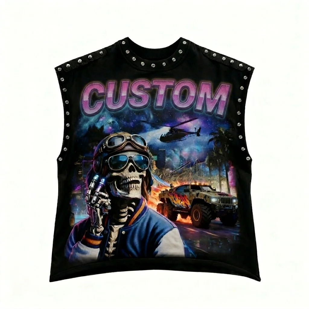 Glory Custom Black DTG Graphic printed Tank Top 100% Cotton Soft Breathable Fabric Short Sleeves T Shirt For Unisex comfort Wear