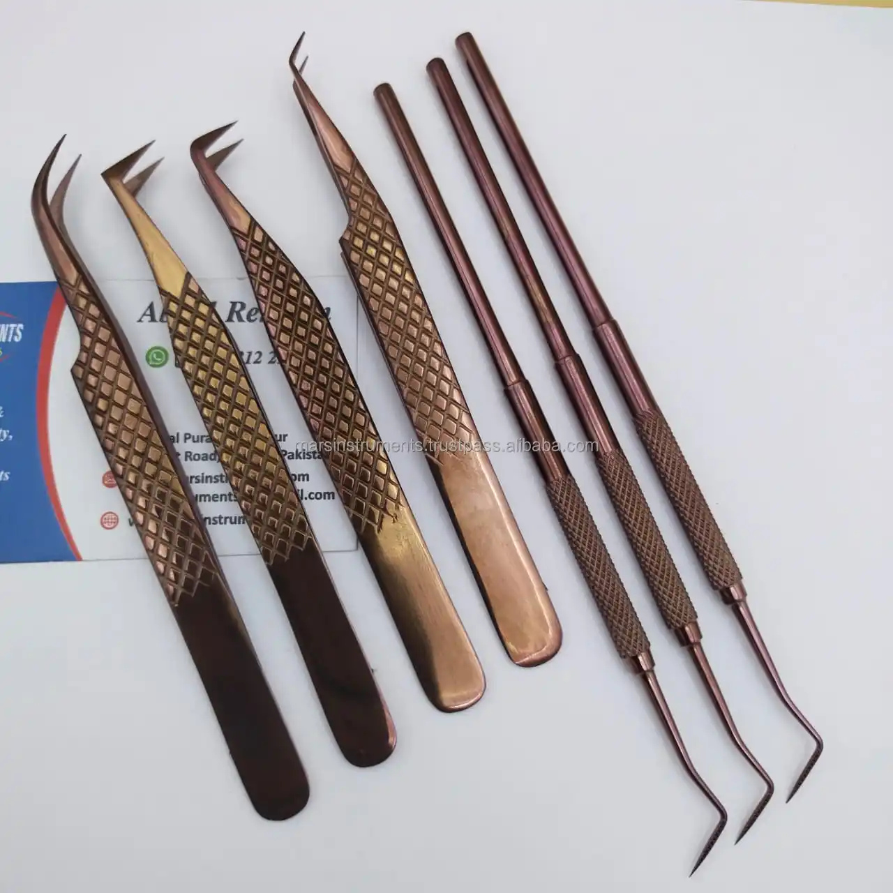 Best Fiber Tips Professional Solid Eyelash Extension Tweezers For Make