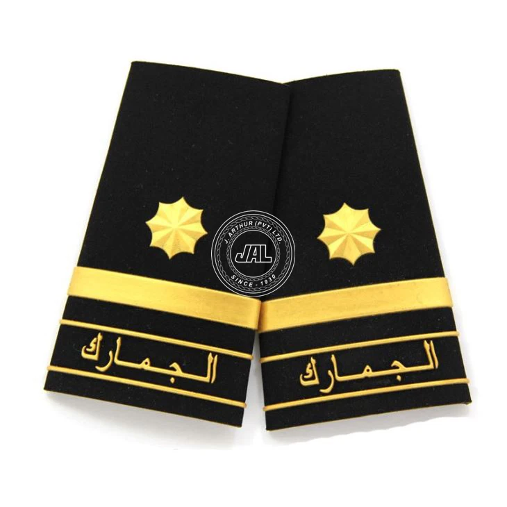 OEM Uniform Shoulder Boards Multi Stripe Epaulettes for Sale High Quality Customized Epaulettes for Online Sale