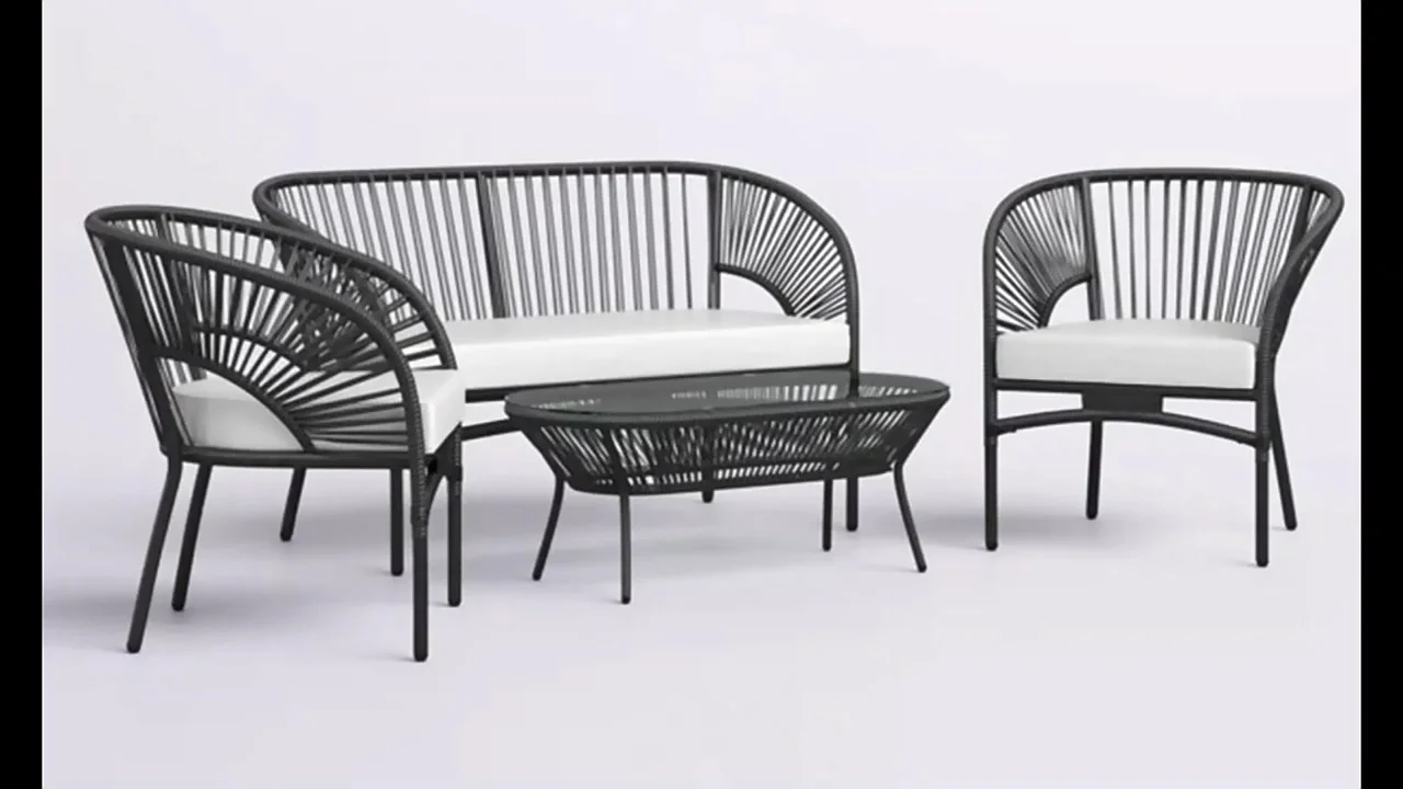 Luxury Modern Outdoor Aluminium Waterproof Wicker Chair Kd Furniture