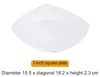 7-inch square plate with round bottom