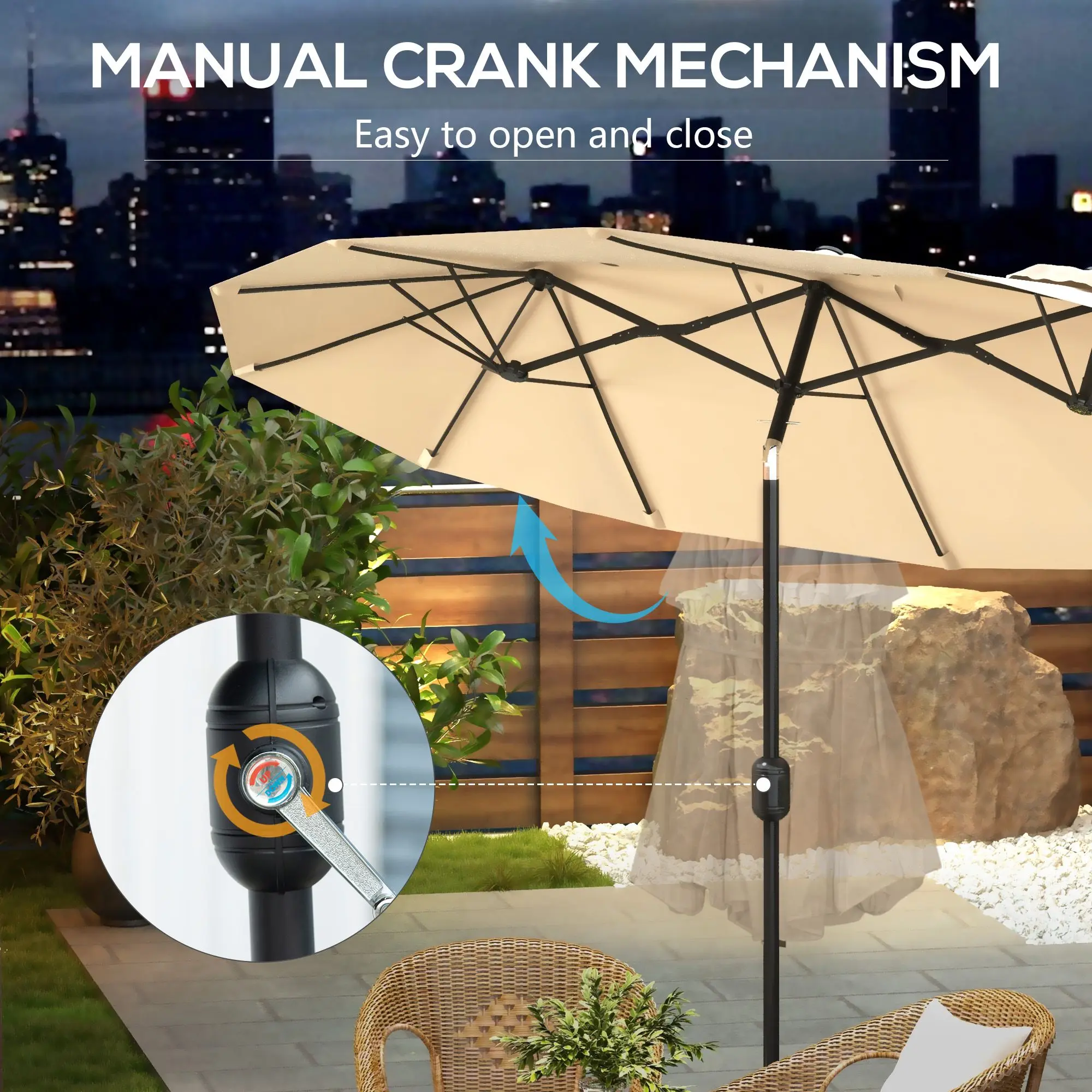 crank mechanism for patio umbrella MOONDKIST Replacement Parts, Cantilever Umbrella Crank Handle, Adjustable Offset Umbrella Crank Handles Accessories Outdoor Parasol : Patio, Lawn & Garden this durable plastic shells ensure longevity and reliability Outdoor Woodgrain Pattern Patio Umbrella