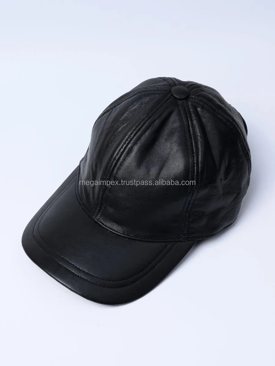 Leather Hat Pakistan Made Men Genuine Leather Hats Custom Logo New