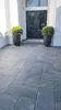 Baldosa modular de pizarra grafito gris carbón