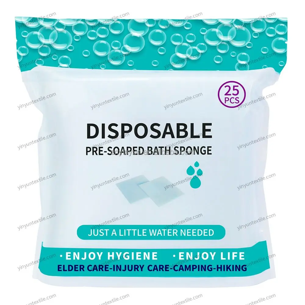 All In One Single Use Disposable Presoaped Waterless Shower Washing No