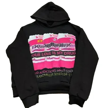 Drolandmiller Punk Goth Hip Hop Women's Fleece Hoodie