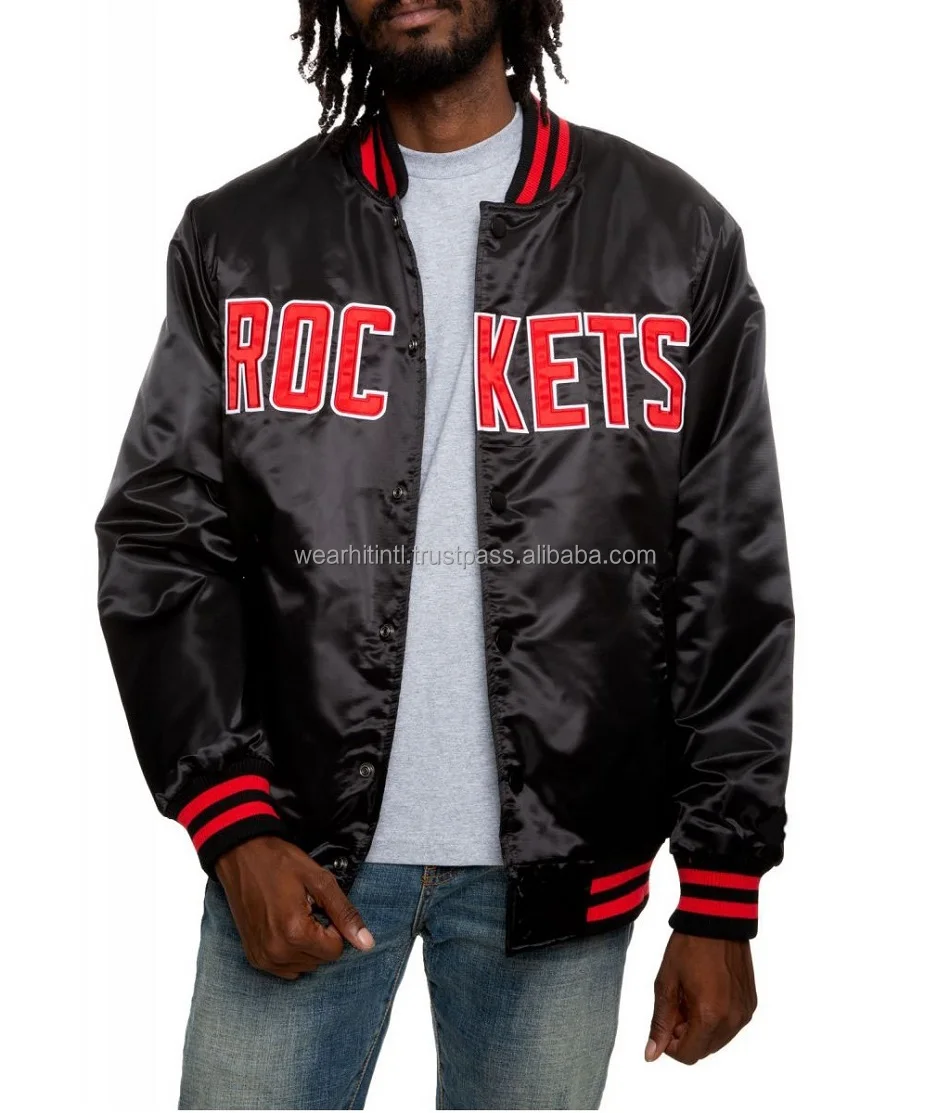 Custom Satin Jackets / 100 Polyester Satin Baseball Jacket / Satin
