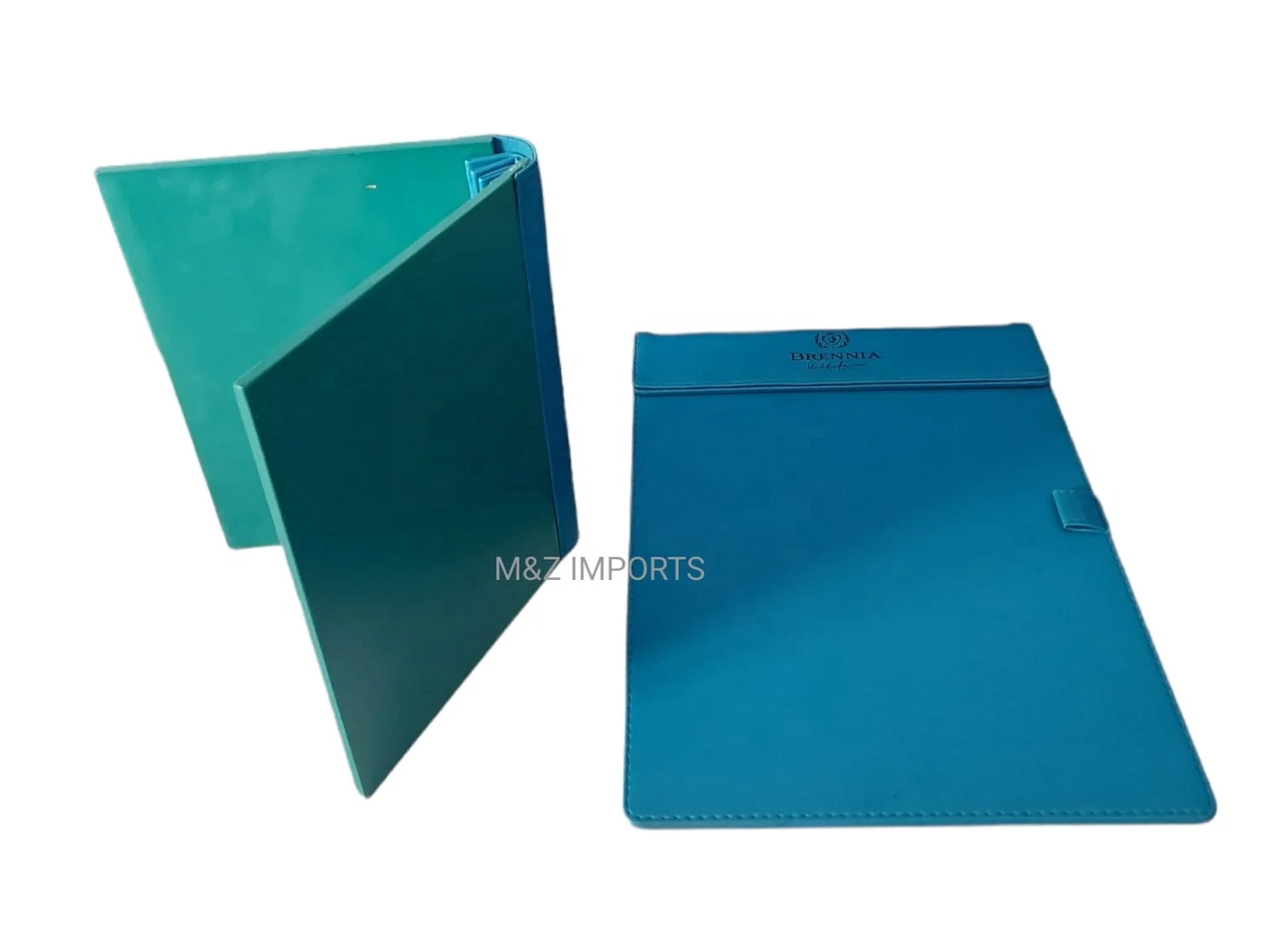 Aqua Blue A4 Leatherette Wood Restaurant Menu Folder Durable Beautiful with  Logo Engraved Menu Holder for Hotels Chafing Dishes, image size:1500x1118
