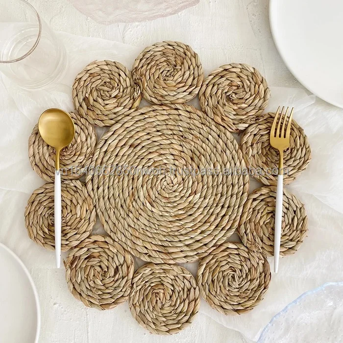 Hand Woven Kitchen Accessories Seagrass Placemat Tablemat Placemats