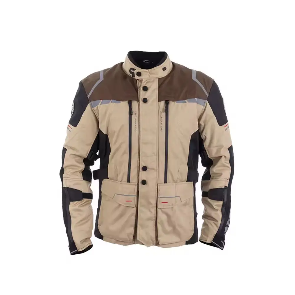 Men's Breathable Plus Size PU Motorcycle Jacket for Biking