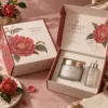 porcelain ivory and camellia red