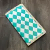 Turquoise & White Checkered